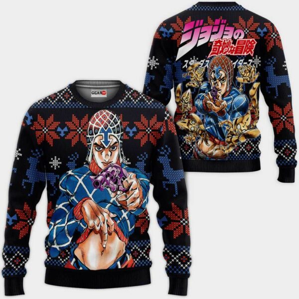 Guido Mista Ugly Christmas Sweater Custom Anime JJBA XS12 1