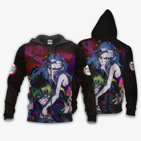 Gyutaro and Daki Hoodie Custom Kimetsu Anime Merch Clothes 1