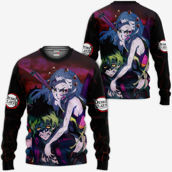 Gyutaro and Daki Hoodie Custom Kimetsu Anime Merch Clothes 2