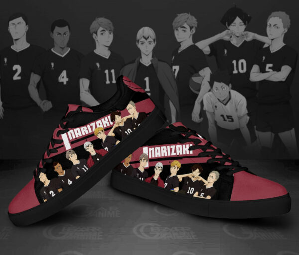 Haikyu Inarizaki Skate Shoes Black Haikyu!! Custom Anime Sneakers 2