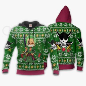 Happy Zoro Ugly Christmas Sweater One Piece Anime Xmas 7