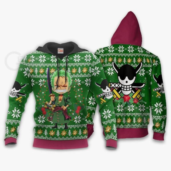 Happy Zoro Ugly Christmas Sweater One Piece Anime Xmas 3