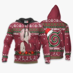 Haruno Sakura Ugly Christmas Sweater Custom Naruto Anime XS12 7