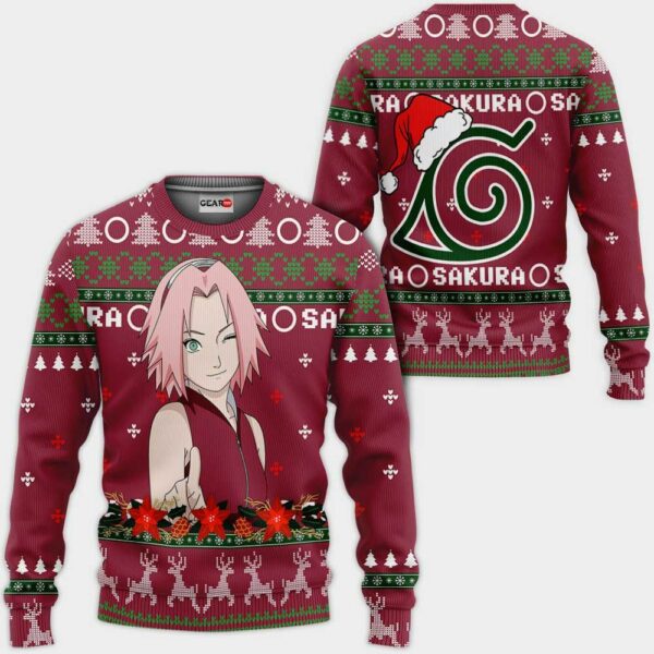 Haruno Sakura Ugly Christmas Sweater Custom Naruto Anime XS12 1