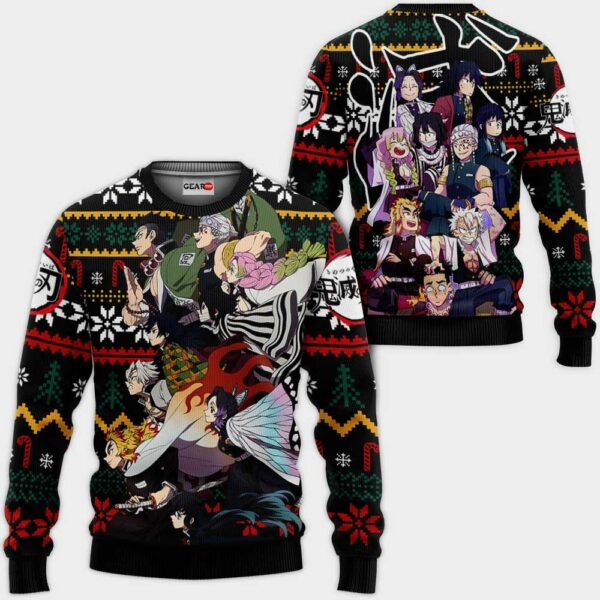 Hashira Team Ugly Christmas Sweater Custom Anime Kimetsu XS12 1