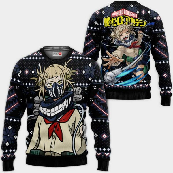 Himiko Toga Ugly Christmas Sweater Custom Anime My Hero Academia XS12 1