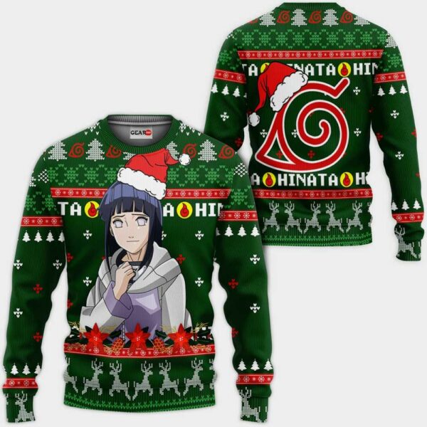 Hinata Hyuga Ugly Christmas Sweater Custom Naruto Anime XS12 1