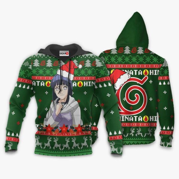 Hinata Hyuga Ugly Christmas Sweater Custom Naruto Anime XS12 3