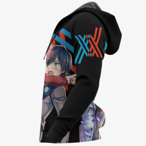 Hiro and Zero Two Hoodie Custom Darling In The Franxx Anime Merch Clothes 11