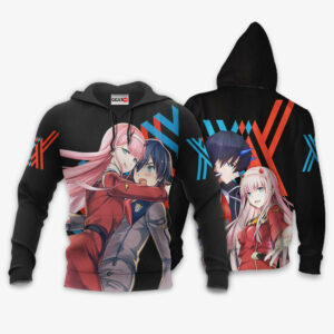 Hiro and Zero Two Hoodie Custom Darling In The Franxx Anime Merch Clothes 8