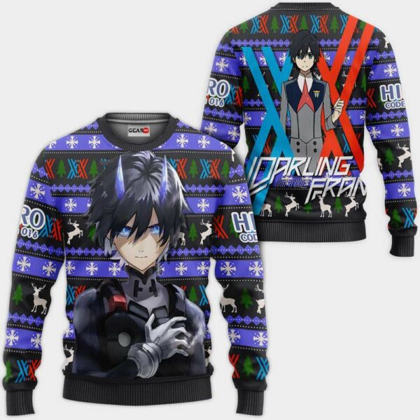 Hiro Code 016 Ugly Christmas Sweater Custom Anime Darling In The Franxx XS12 1