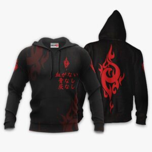 Homra Hoodie No Blood! No Bone! No Ash Custom K Project Merch 8