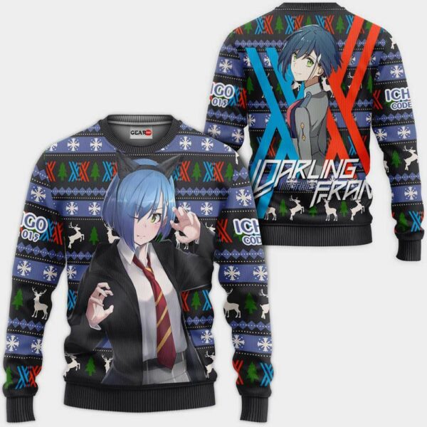 Ichigo Code 015 Ugly Christmas Sweater Custom Anime Darling In The Franxx XS12 1