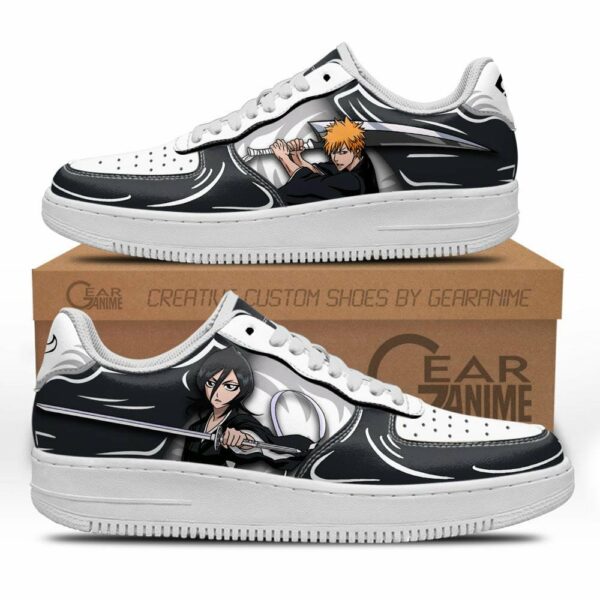 Ichigo Kurosaki And Rukia Kuchiki Air Shoes Custom Anime Bleach Sneakers 1
