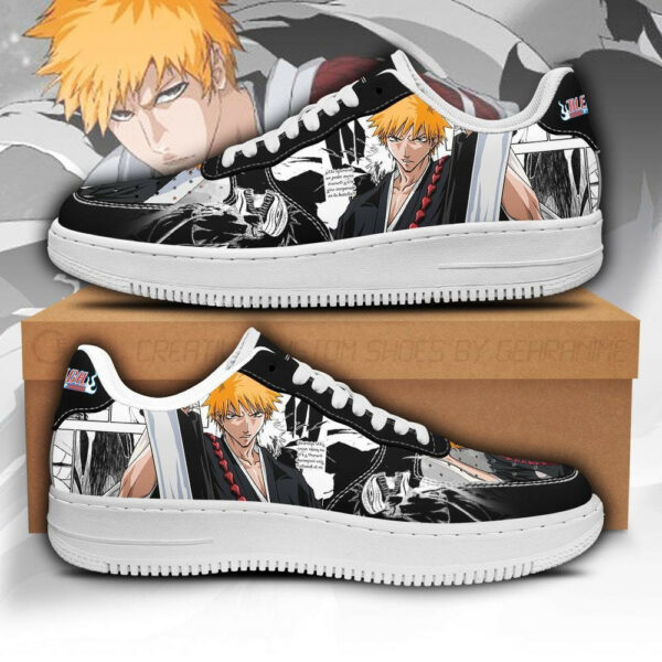 Ichigo Shoes Bleach Anime Sneakers Fan Gift Idea PT05 1