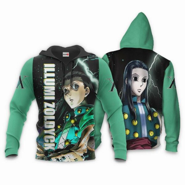 Illumi Zoldyck Hoodie Custom HxH Anime Jacket Shirt 3