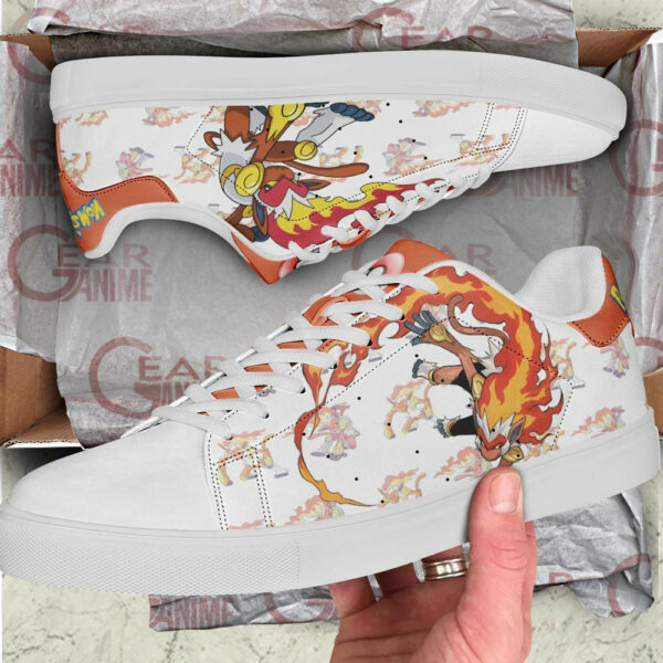 Infernape Skate Shoes Pokemon Custom Anime Sneakers SK11 3
