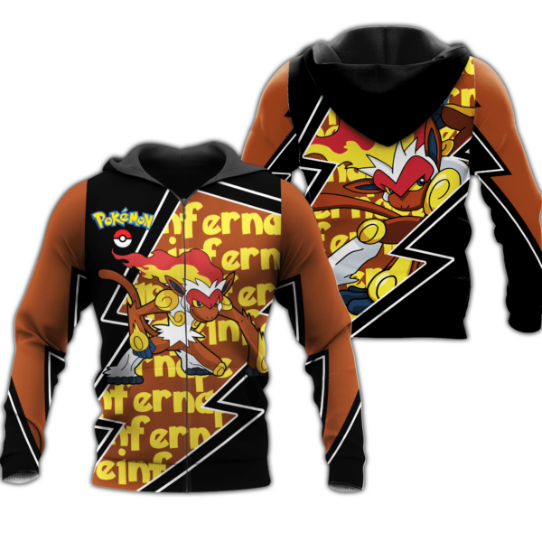 Infernape Zip Hoodie Pokemon Shirt SD12 1