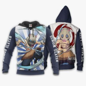 Inosuke Hashibira Hoodie Kimetsu Anime Merch Clothes 8