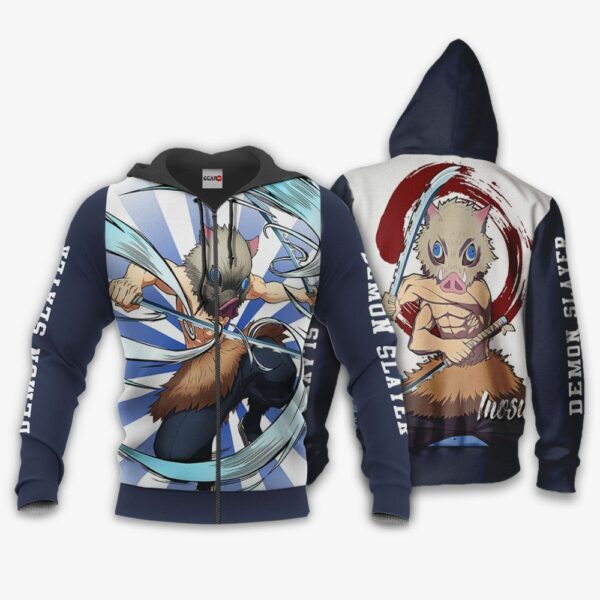 Inosuke Hashibira Hoodie Kimetsu Anime Merch Clothes 1