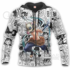 Inosuke Hoodie Custom Manga Mix Anime Kimetsu Merch Clothes 15