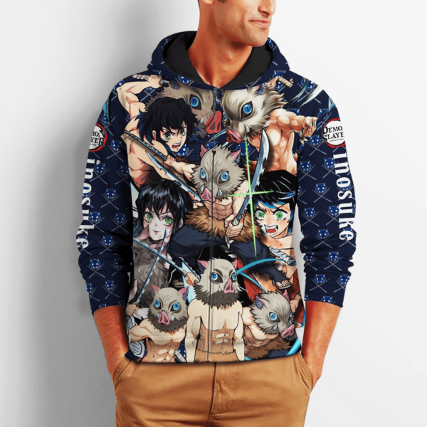 Inosuke Zip Hoodie Kimetsus Shirt Anime SD12 2