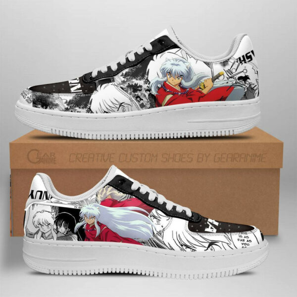 Inuyasha Air Shoes Custom Manga mix Anime Sneakers For Fan 1