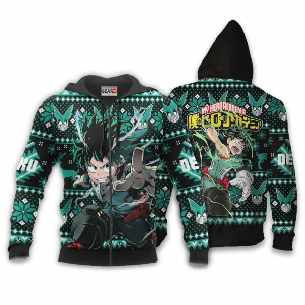 Izuku Midoriya Ugly Christmas Sweater Custom Anime My Hero Academia XS12 2