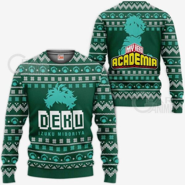 Izuku Midoriya Ugly Christmas Sweater Deku My Hero Academia Xmas Shirt 1