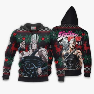 Jean Pierre Polnareff Ugly Christmas Sweater Custom JJBA Anime XS12 7