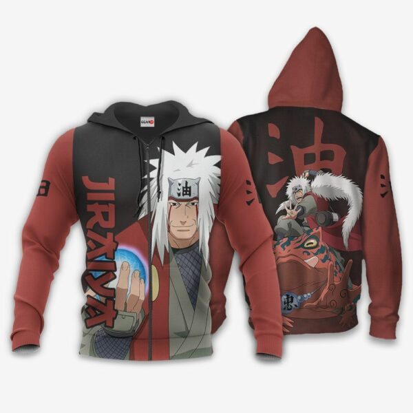 Jiraiya Hoodie Shirt Naruto Anime Zip Jacket 1