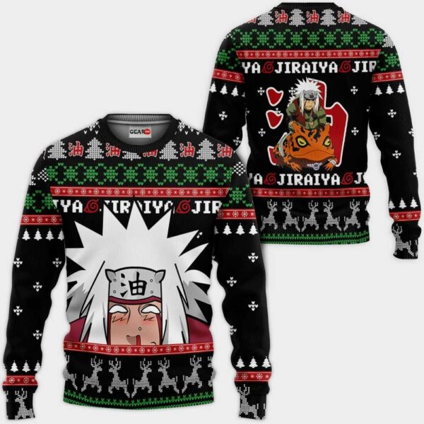 Jiraiya Pervy Sage Ugly Christmas Sweater Custom Naruto Anime XS12 1