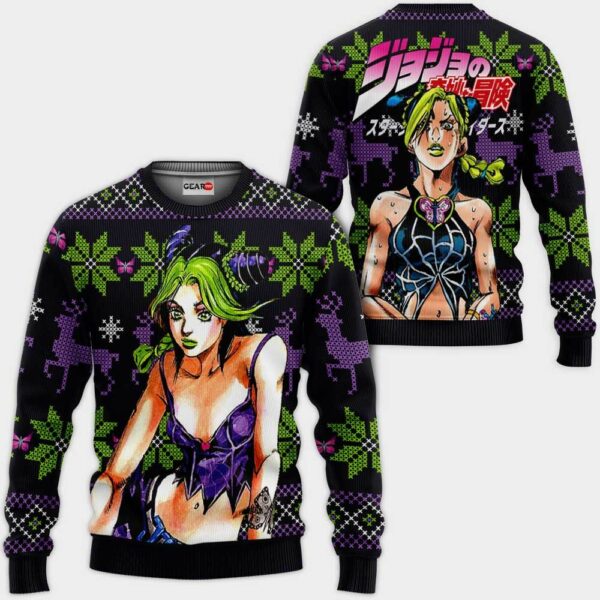 Jolyne Cujoh Ugly Christmas Sweater Custom Anime JJBA XS12 1