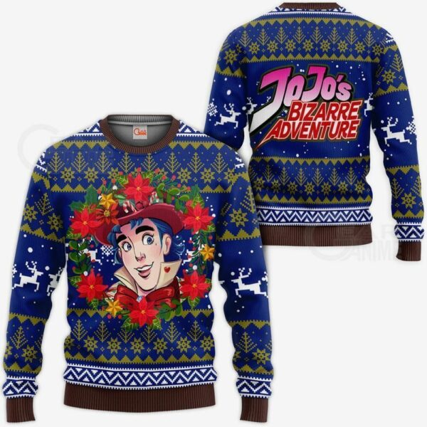 Jonathan Joestar Ugly Christmas Sweater jj's Anime Xmas Hoodie 1