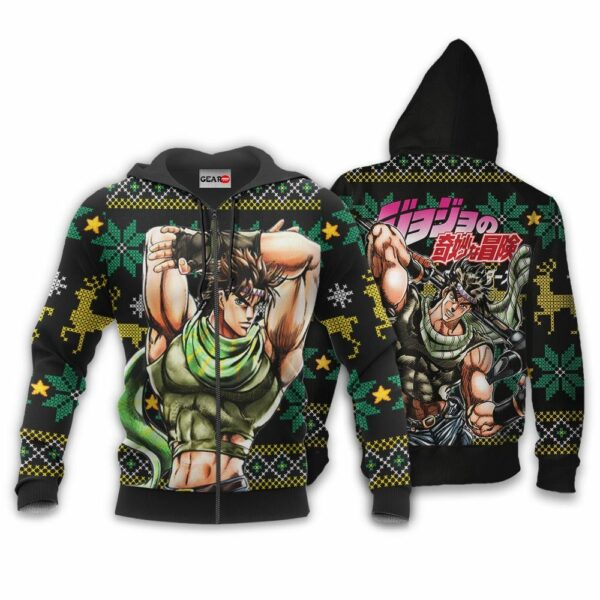 Joseph Joestar Ugly Christmas Sweater Custom JJBA Anime XS12 2