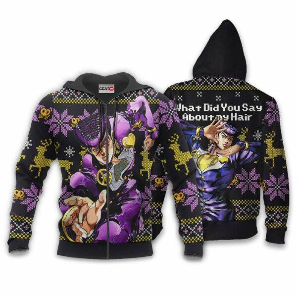 Josuke Higashikata Ugly Christmas Sweater Custom Anime JJBA XS12 2