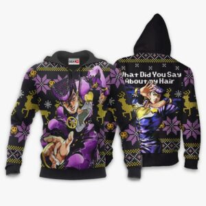 Josuke Higashikata Ugly Christmas Sweater Custom Anime JJBA XS12 7