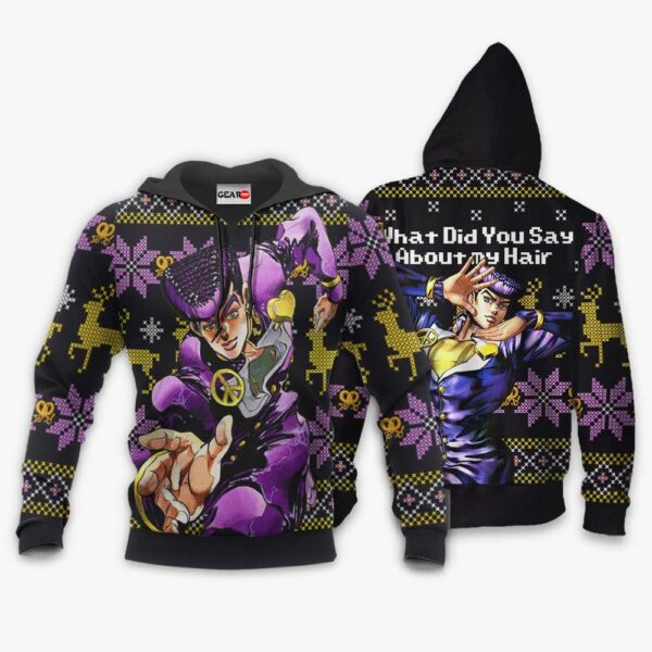 Josuke Higashikata Ugly Christmas Sweater Custom Anime JJBA XS12 3