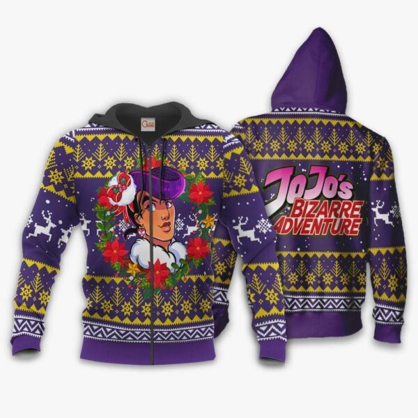 Josuke Higashikata Ugly Christmas Sweater jj's Anime Xmas Hoodie 2