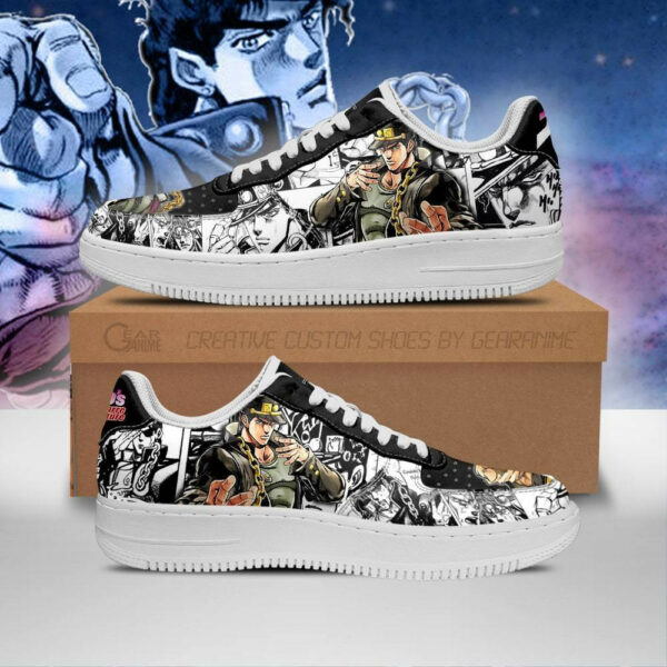 Jotaro Kujo Shoes Manga Style JoJo’s Anime Sneakers Fan Gift PT06 1