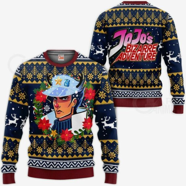 Jotaro Kujo Ugly Christmas Sweater jj's Anime Xmas Hoodie 1