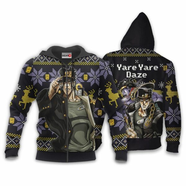 Jotaro Kujo Ugly Christmas Sweater Yare Yare Daze Custom jj's Anime XS12 2