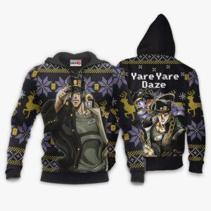 Jotaro Kujo Ugly Christmas Sweater Yare Yare Daze Custom jj's Anime XS12 7