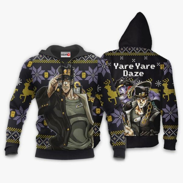 Jotaro Kujo Ugly Christmas Sweater Yare Yare Daze Custom jj's Anime XS12 3