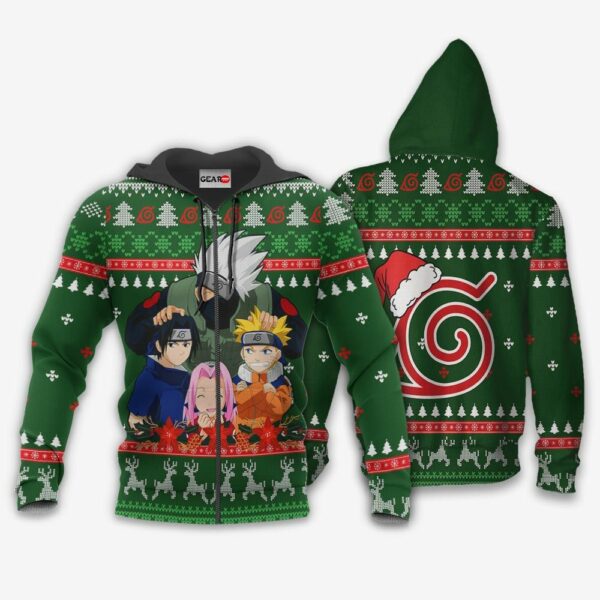 Kakashi Team 7 Ugly Christmas Sweater Custom Naruto Anime XS12 2