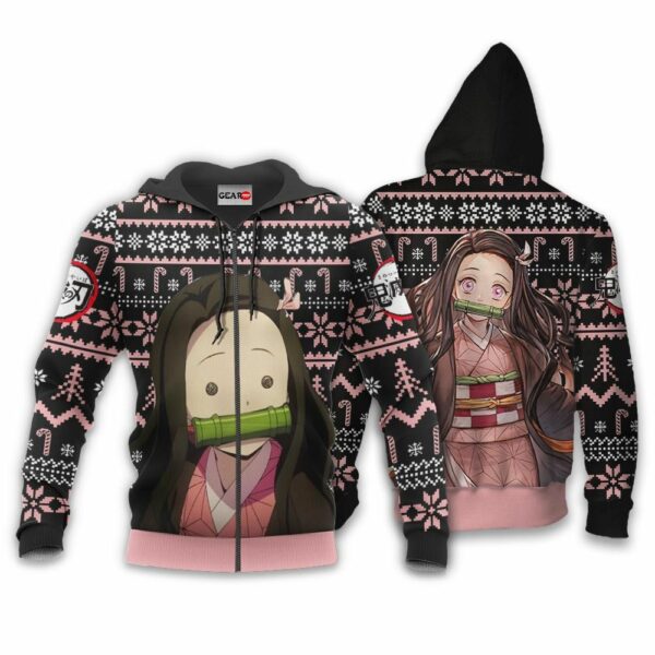 Kamado Nezuko Ugly Christmas Sweater Custom Anime Kimetsu XS12 2