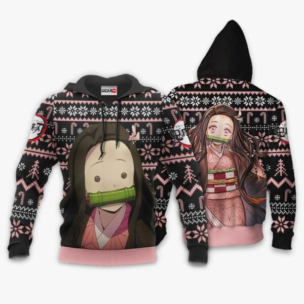 Kamado Nezuko Ugly Christmas Sweater Custom Anime Kimetsu XS12 3