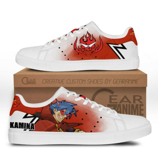 Kamina Skate Shoes Custom Tengen Toppa Gurren Lagann Anime Sneakers 1