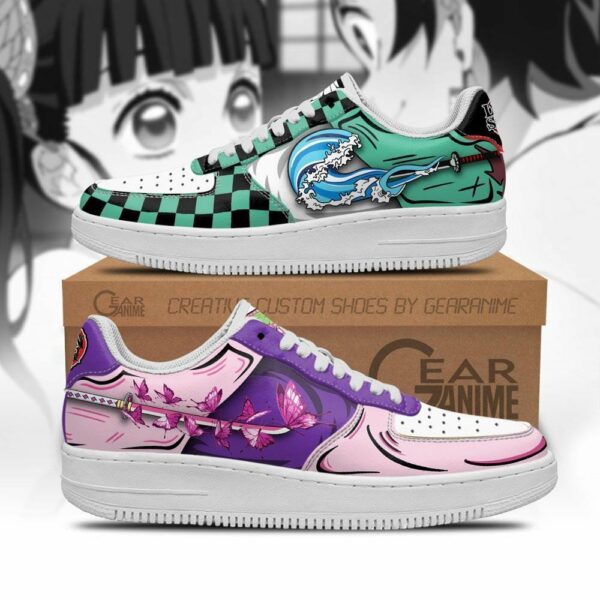 Kanao and Tanjiro Air Shoes Custom Demon Slayer Anime Sneakers 1