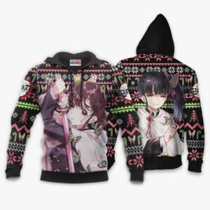 Kanao Ugly Christmas Sweater Custom Anime Kimetsu XS12 7